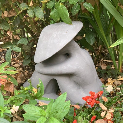 Concrete Elf Statue Stone Elf Sculpture Elf Sunflower Woodland Elf ...