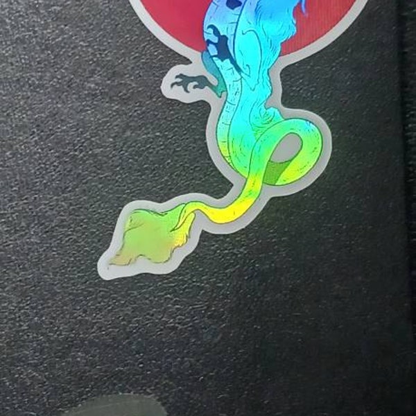 Holographic Haku Sticker, Anime Sticker, Japanese Dragon Stationery - Etsy