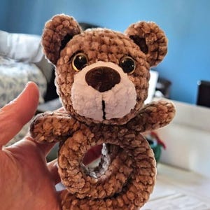 Crochet Bear Slap Bracelet Pattern PDF English, Amigurumi Wrist