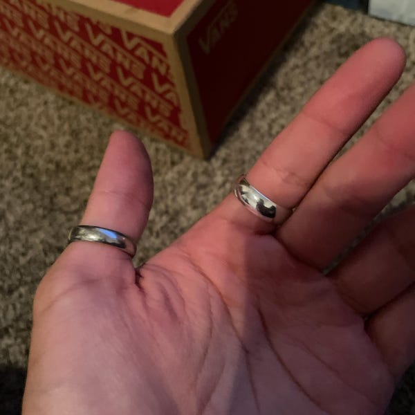 Four Line Pattern With Shiny And Matt Finish Sterling Silver 6mm Wedding Ring