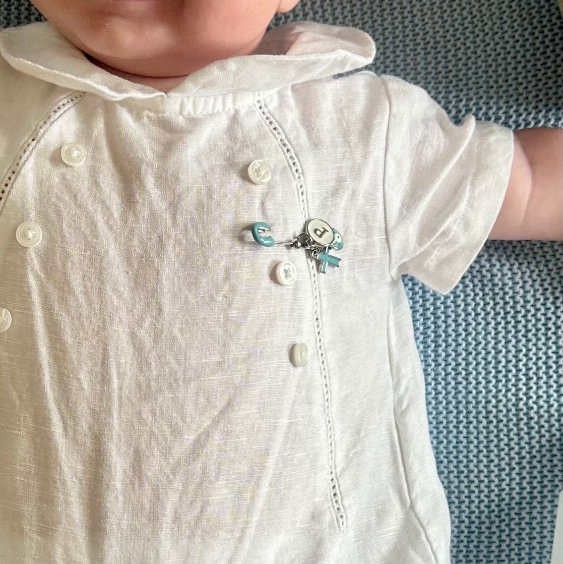 Personalized Baby Pin | Silver Baby Brooch | Baptism Pin | Stroller Pin | Baby Shower | Keepsake Baby Pin | Bridal Pin | Shell Gift Box