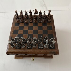 Personalized Wooden Chess Set Box With Hidden Compartment - Etsy
