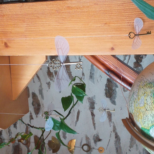 Magic Flying Keys Set, Wizard Flying Key Ornament Set, Hanging Flying ...