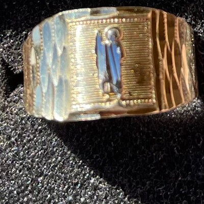 SANTA MUERTE GRIM REAPER PENDANT NECKLACE IN YELLOW GOLD