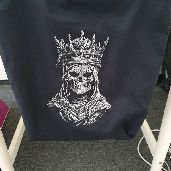 Machine Embroidery File - Skeleton With Crown Light Effect 15-16 X 26 ...