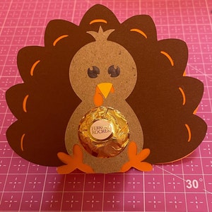 Digital SVG Template Turkey Thanksgiving Lollipop Holder Cricut Joy ...