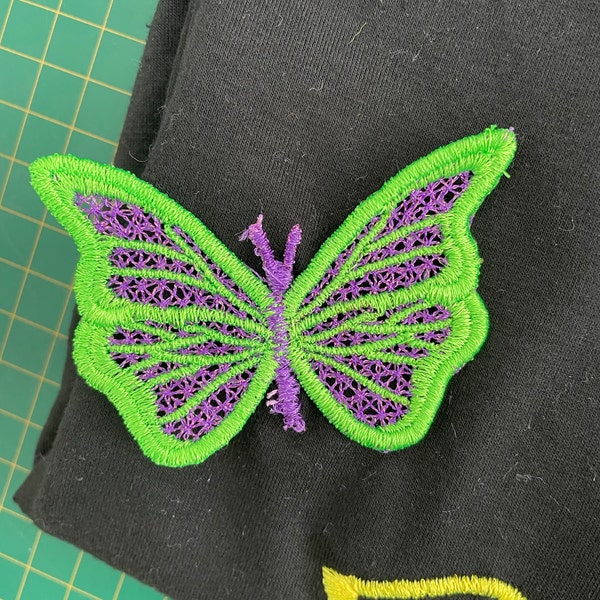 Butterfly 3D 3-dimensional FSL Freestanding Lace Machine Embroidery ...