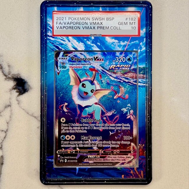 Vaporeon VMAX Alternate Art Custom Pokemon Graded Display Case - Etsy