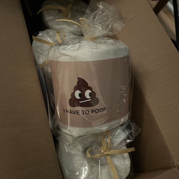 Funny Poop Emoji Toilet Paper Roll – Gag Gift for Brother/birthday ...