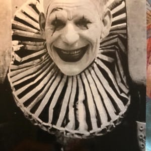 4x6 怖いヴィンテージ不気味なピエロ写真サーカスフリーク奇妙奇妙な
