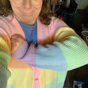 Rainbow Cardigan Rainbow Sweater Rainbow Clothes Fairy Kei