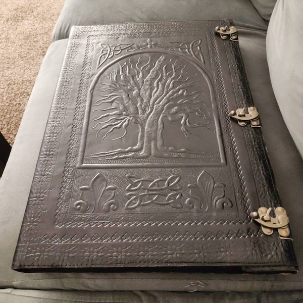 Large Leather Journal, Large Photo Albam, Tree of Life Embossed Journal ...