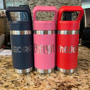 Custom kids YETI Rambler Jr., Laser engraved Kid's Tumbler – Four