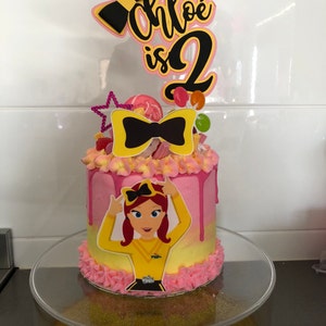 EMMA WIGGLE 9cm PREMIUM EDIBLE ICING BIRTHDAY CAKE DECORATION CAKE IMAGE TOPPER