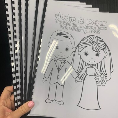 Printable Personalized Wedding Coloring Activity Book Favor - Etsy