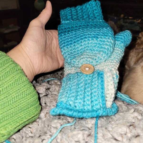 Easy Adjustable Glittens - PDF Crochet Pattern - Instant Download - Etsy