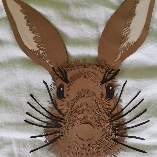 ② Rabbit-PaperCutting- Papercutting Chinese Paper Cutting Rabbit Clip Art PNG