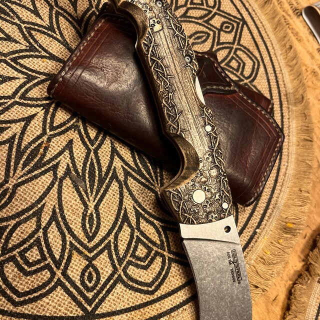 Crucifixion - Cold Steel Voyager Extra Large Knife Scales - Etsy