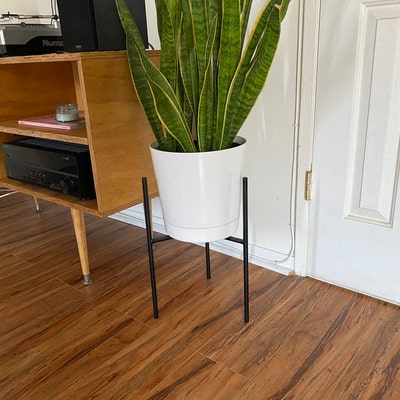 The Naramata Mid Century Plant Stand Steel - Etsy