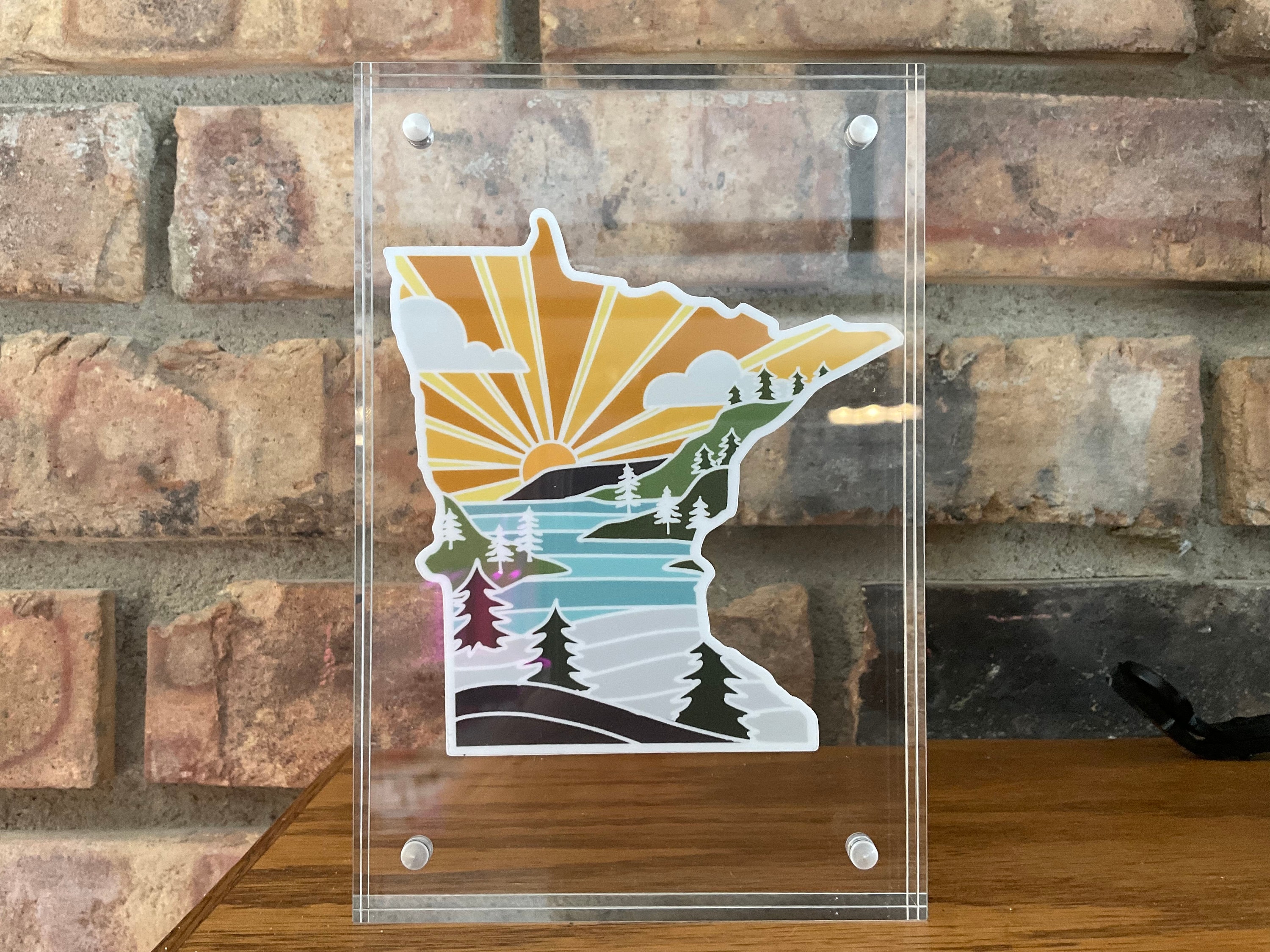 Minnesota Durable Sticker | High Quality Bumper Sticker | United States Vinyl Decal | Weatherproof Sticker | Water Bottle Sticker | 4&quot;