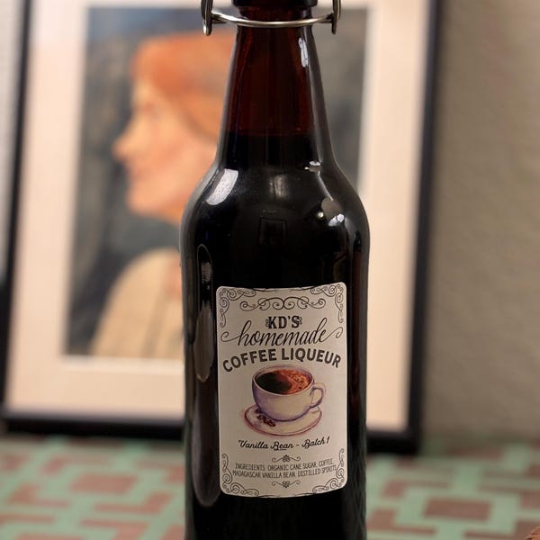 Customized Label - Coffee Liqueur, Homemade Kahlua, Espresso Liqueur ...
