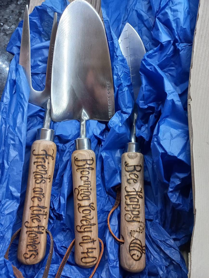 Garden Tools personalised for 30th 40th, 45th, 50th, 55, 60, 65, 70, 75, 80, 85 90 95 Gardening Present Birthday Gift for Gardener