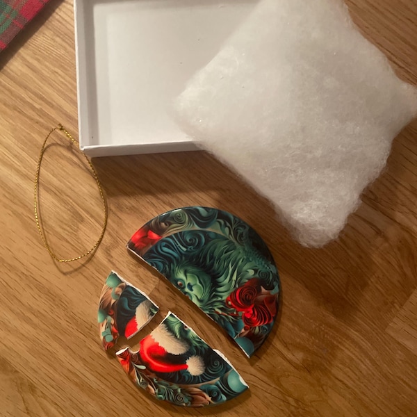 Ceramic photo christmas ornaments