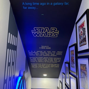 Star Wars Decal a New Hope Straight Crawl Text A Long Time Ago