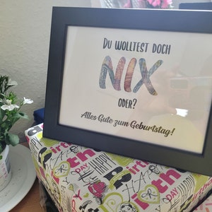 Geldgeschenk Geburtstag Du wolltest doch NIX oder Etsy.de