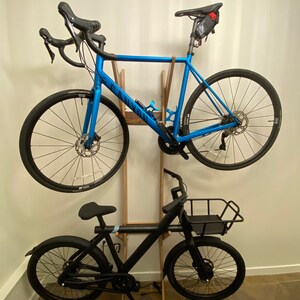 The Moose Wall Mounted Double Bike Rack Bike Shelf Etsy