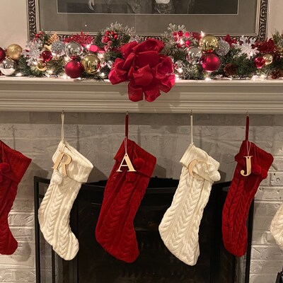 Wooden Letter for Stocking, Christmas Stockings Letter Cutout Kids ...