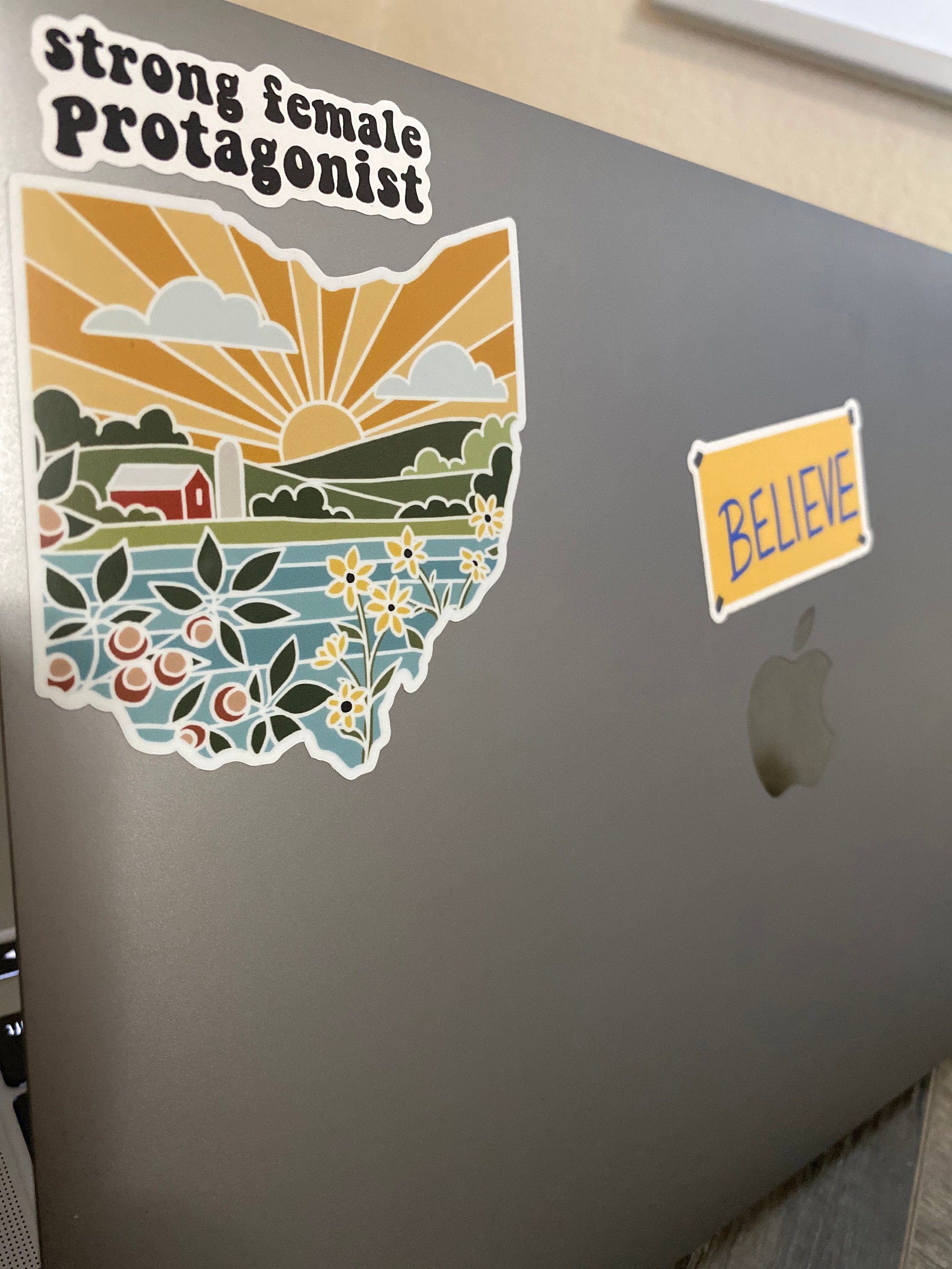 Ohio Durable Sticker | High Quality Bumper Sticker | United States Vinyl Decal | Weatherproof Sticker | Water Bottle Sticker | 3&quot;