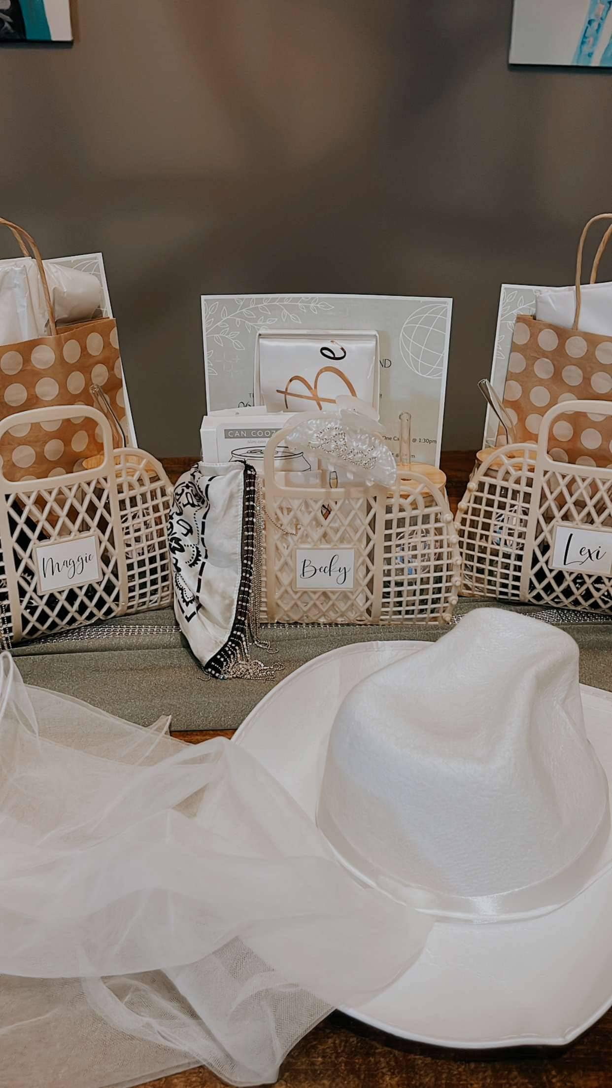 Bachelorette Gift Bags for Women, Friends, Girls, Teens - Personalized Jelly Bag for Holiday Gift Packaging Custom Mini Tote  (EB3470P)