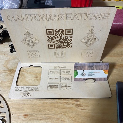 Square Reader Dock Square Payment Sign Laser Cut File Business Card ...