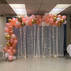 Pink and Blush Balloon Garland Kit // Chrome Gold Pearl Pink - Etsy
