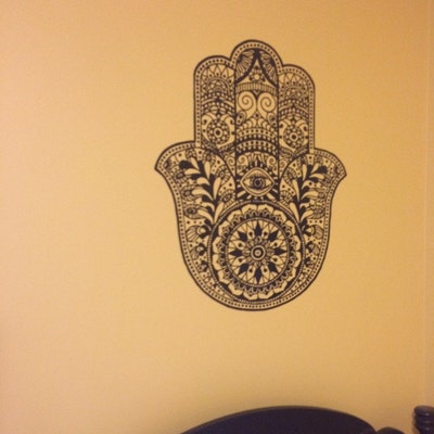 Hamsa Wall Vinyl Decal Hamsa Hand Fish Eye Indian Buddha - Etsy