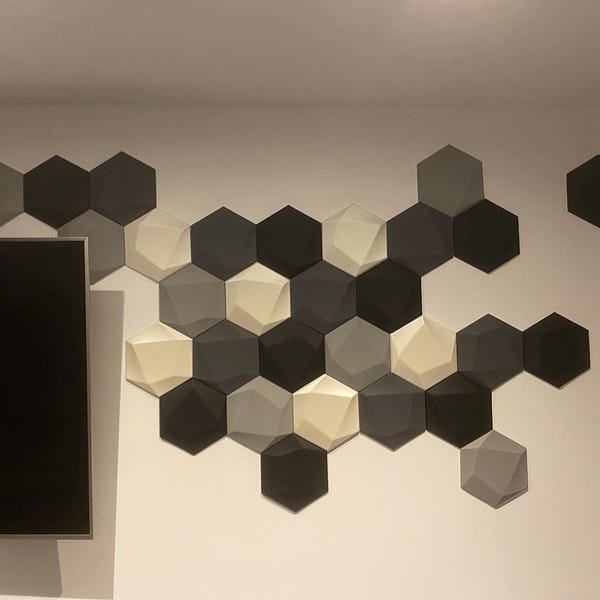 Image showcasing Decorative Soundproofing Tile PACK 50 TILES Acoustic Panel Studio Sound ...