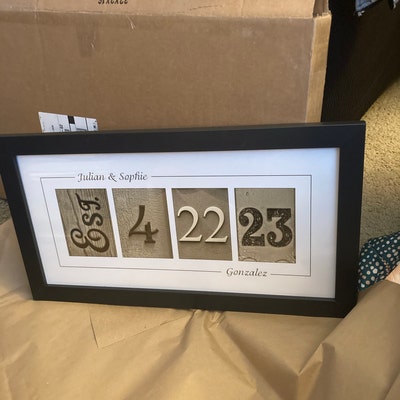WEDDING DATE GIFT Wedding Gift Idea, Gift for the Couple, Wedding Gift ...