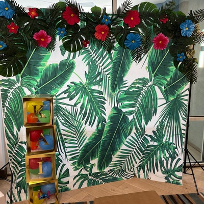 8ftx8ft Jungle Safari Vinyl Party Backdrop, Tropical Plants Photography ...
