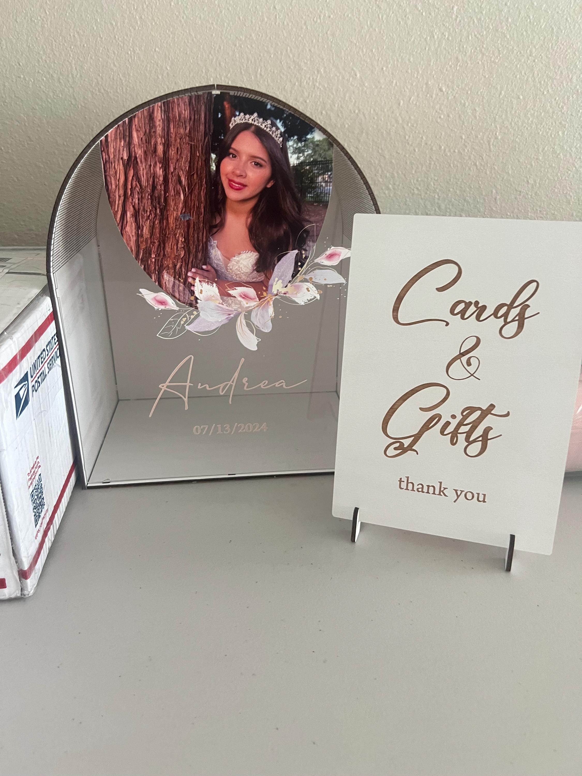 Personalisierte Hochzeitskartenbox mit Schlitz, Gewölbte Hochzeitsumschlagbox, Abschlusskartenbox, Hochzeitsgeschenkkartenbox, Hochzeitsspardose