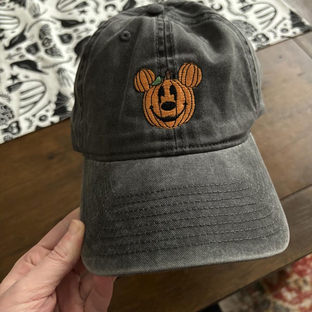 Retro Vibe DISNEY PARKS Beanie Golden Yellow Mickey Mouse Embroidered Logo OSFM Mickey Pumpkin Embroidered Disney Hat, Disneyland Halloween  main image 4