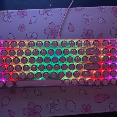 129pcs Blue Theme Keycap Set, Solid Color Keycaps, Cherry Height ...