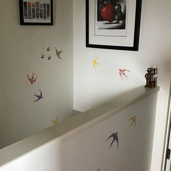 Flying Birds Fabric Wall Decals - Etsy
