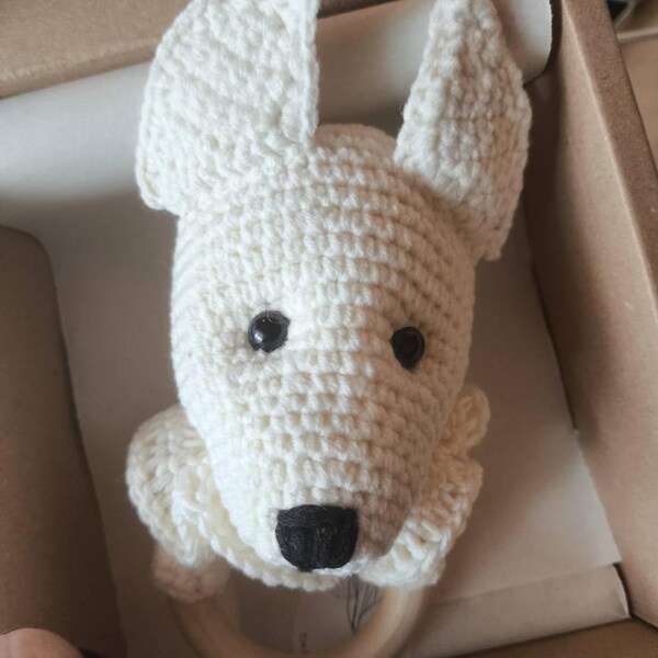 Handmade Crochet Newborn Bear Rattle & Booties Gift Set – Baby Shower Gift