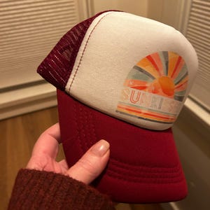 Sunkissed Teal/White Front Trucker Hat/Beach Hat