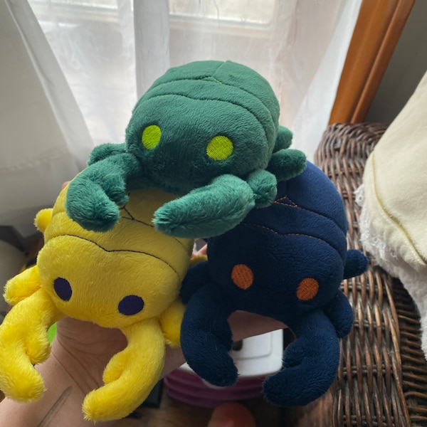 Stag Beetle Plush – Handmade Minky Bug Plushie, Colorful Coleoptera ...