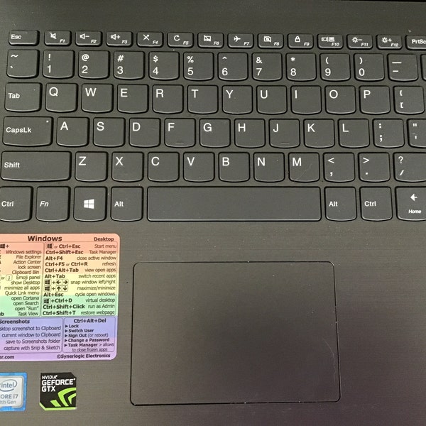 Windows PC Reference Guide Keyboard Shortcut STICKER - Laminated ...