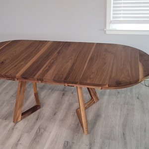 Oval Dining Table Extendable, Extendable Walnut Dining Room Table With ...