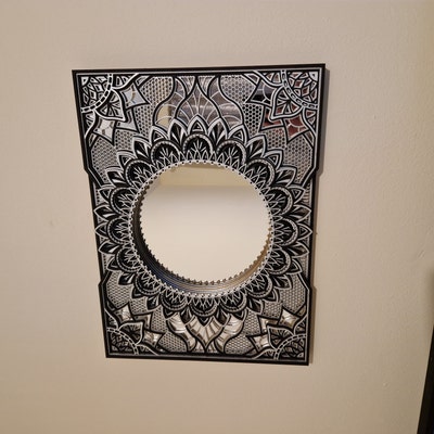 Wall Mirror Large Mirror Wall Décor Mandala Wall Art Ornate Mirror - Etsy