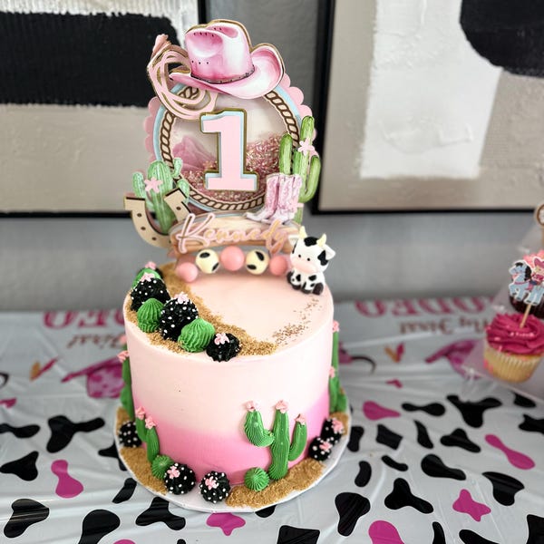 My First Rodeo Cake Topper, First Rodeo Party Decor, Rodeo Party Decor ...